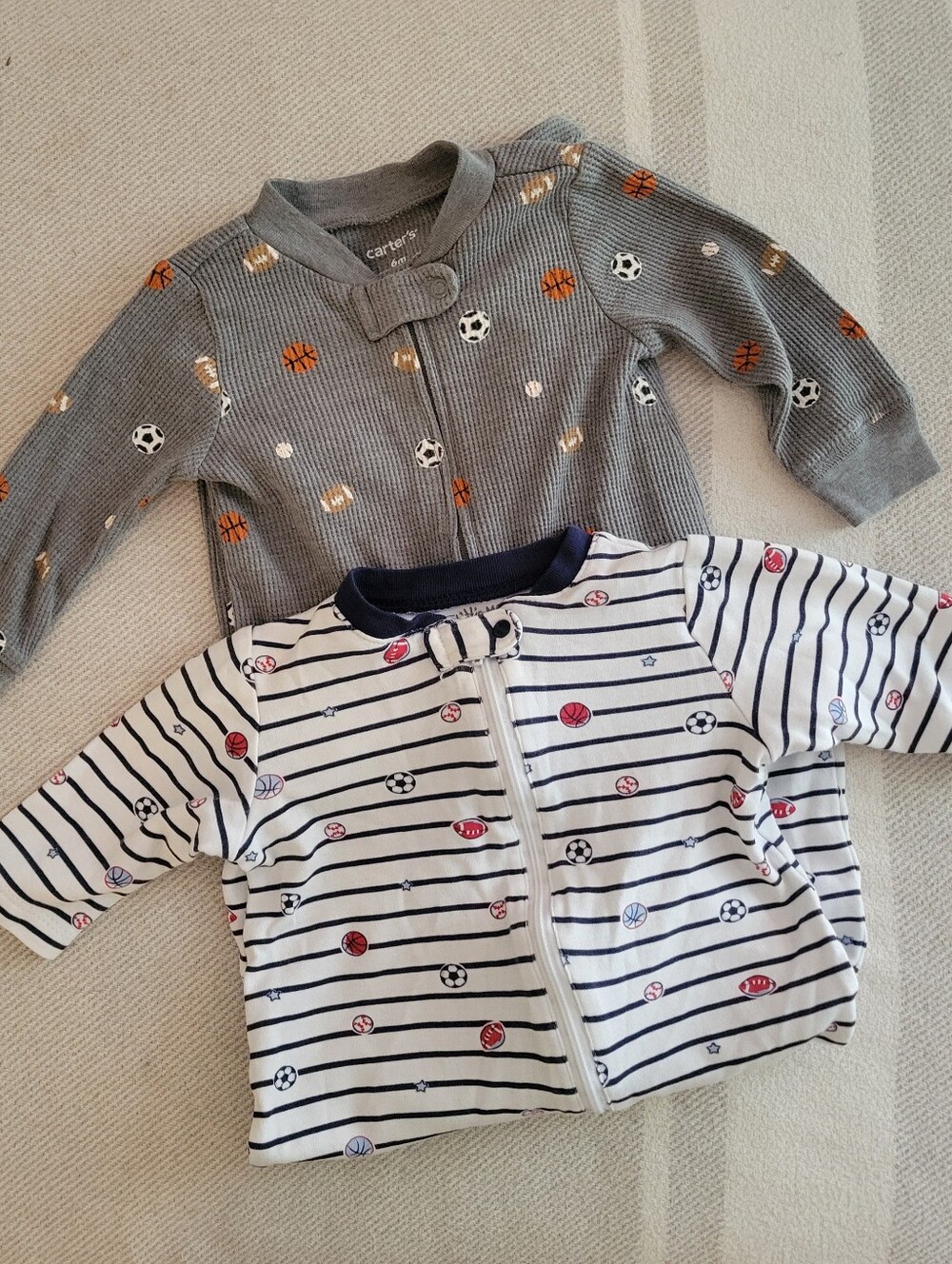 Lot of 2 Carters Pajama Sleepers Size 6 Months